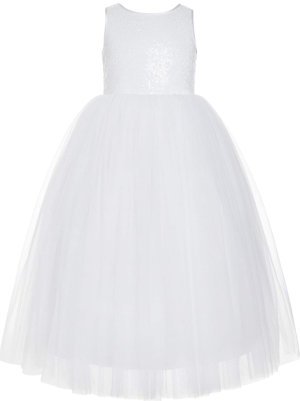 White Tulle flower girl dress